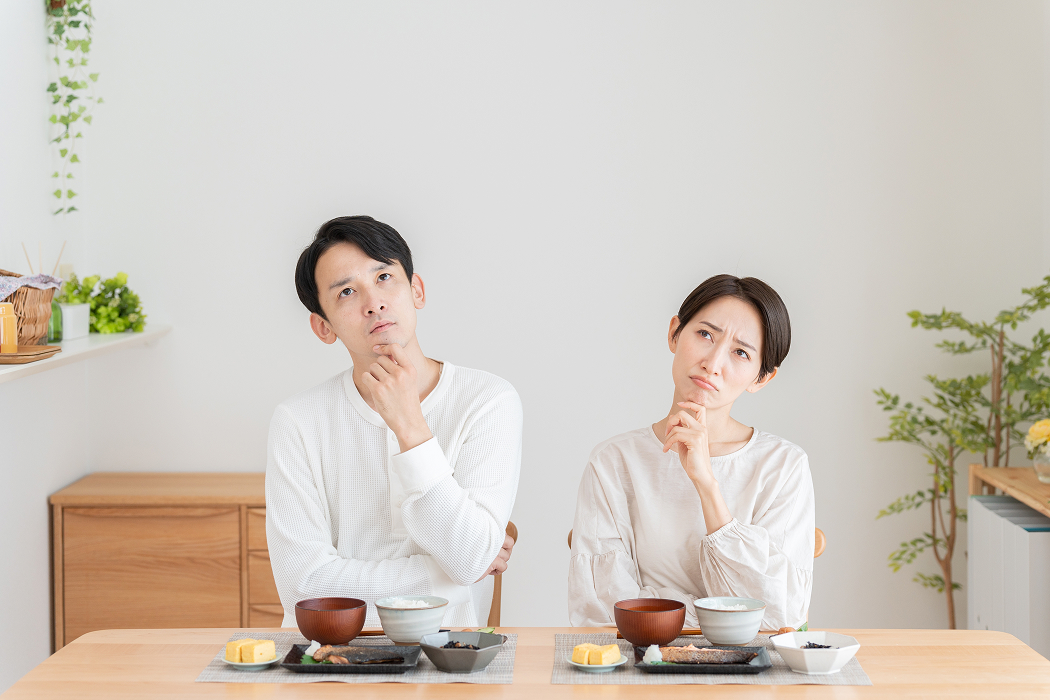 出汁の疑問を抱える夫婦