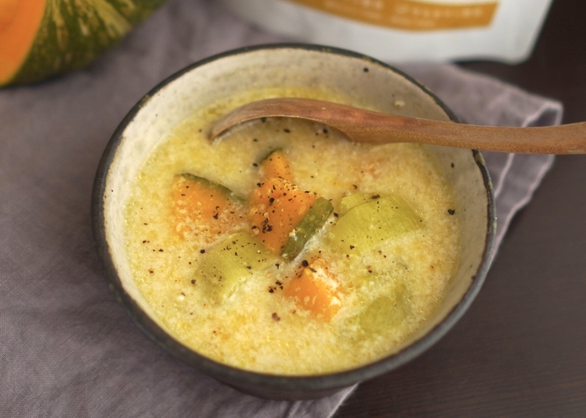 豆乳かぼチャウダー